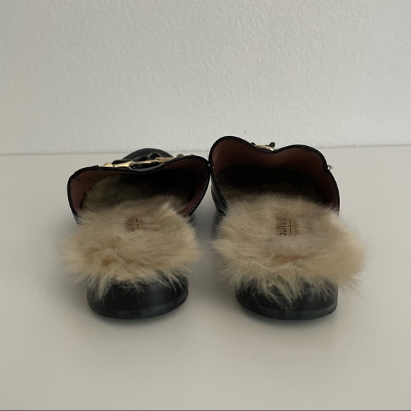 Summit White Mountain Abelle Black Faux Fur Leather Mules Women’s Size 6 - Picture 8 of 10
